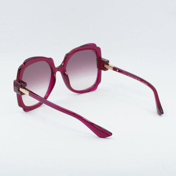 💯 NEW GUCCI GG1431S 003 TRANSPARENT DARK CYCLAMEN GRADIENT BURGUNDY SUNGLASSES - Picture 6 of 12